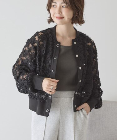 アートレースカーディガン