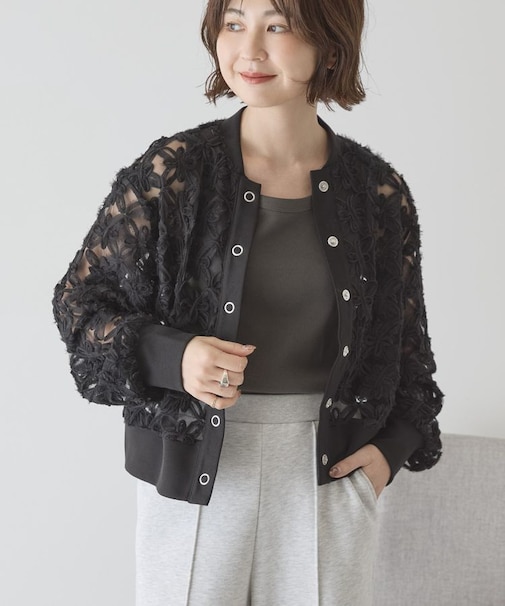 アートレースカーディガン