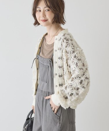 アートレースカーディガン