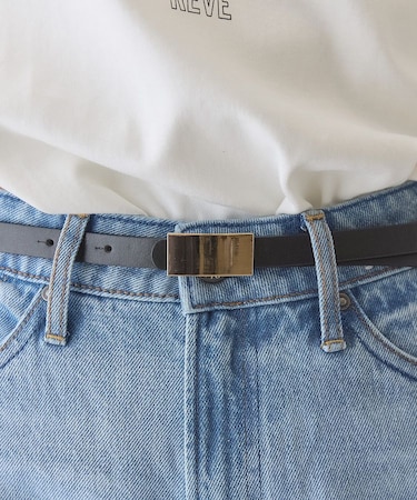 スクエアメタルパーツベルト