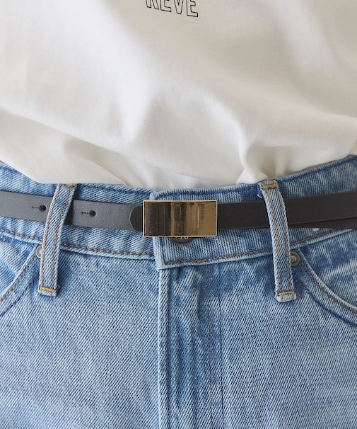 スクエアメタルパーツベルト