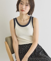 【抗菌防臭】バイカラーテレコタンクトップ