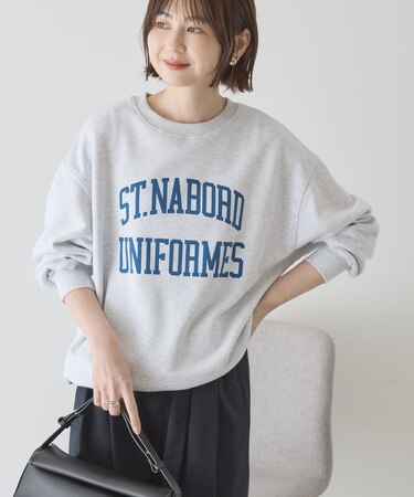 カレッジロゴ裏毛スウェット