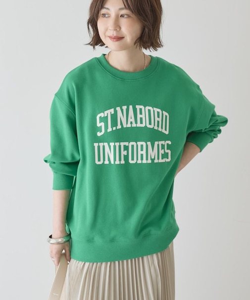 カレッジロゴ裏毛スウェット