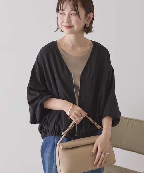【UVカット+接触冷感】Vネックドルマンブルゾン