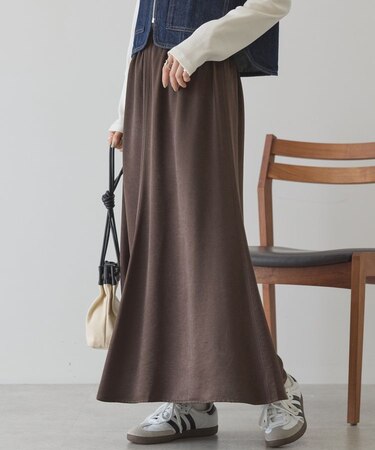【イージーケア】サテンマーメードスカート