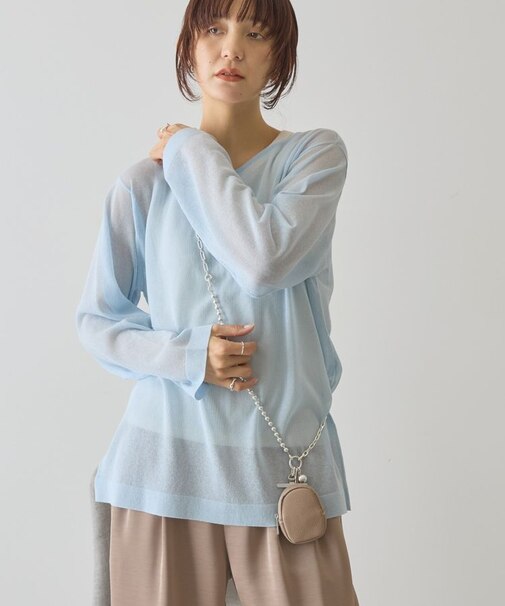 シアーニットプルオーバー