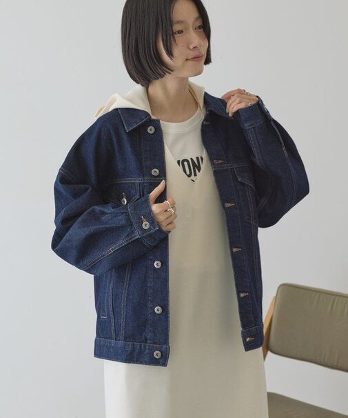ロング丈デニムジャケット