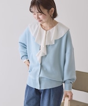 Vネックニットカーディガン