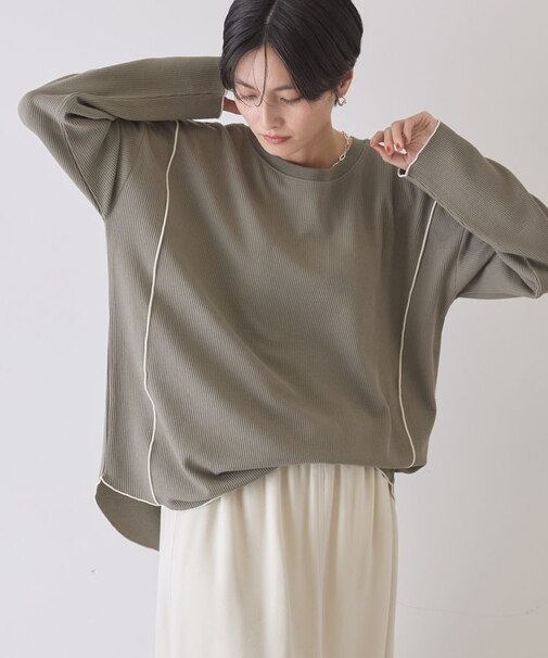 【WEB限定】ワッフル配色メロープルオーバー