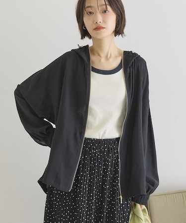 【接触冷感】フーディーシアーブルゾン