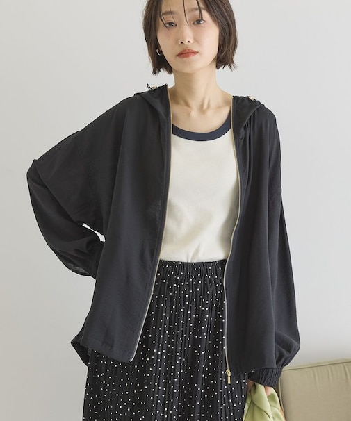 【接触冷感】フーディーシアーブルゾン