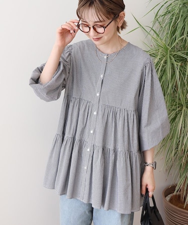 【WEB限定】ティアードギャザーブラウス