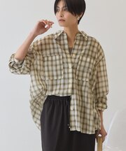 【接触冷感・イージーケア】シアーチェックシャツ