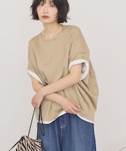 【接触冷感+UVカット】半袖コクーンカットプルオーバー
