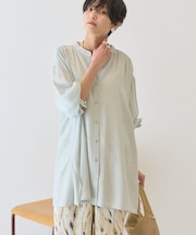 楊柳バンドカラーシャツ