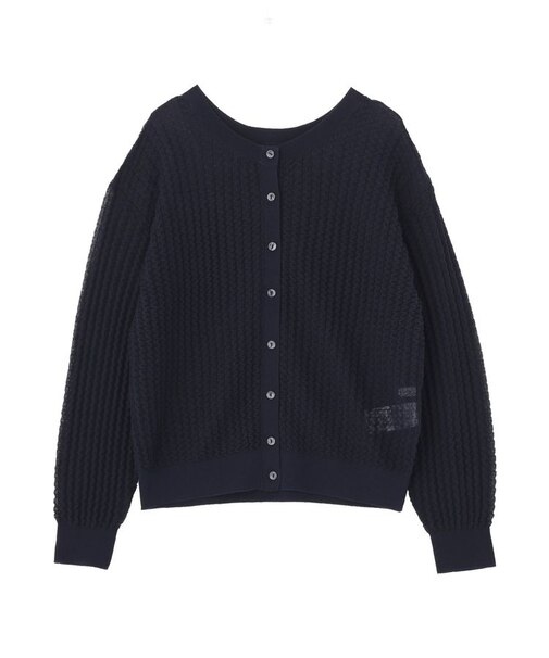 【前後2WAY】透かし編みニットカーディガン