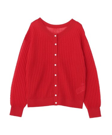 【前後2WAY】透かし編みニットカーディガン