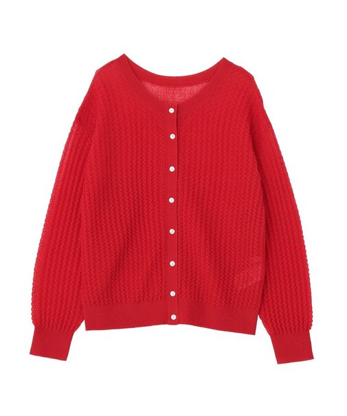 【前後2WAY】透かし編みニットカーディガン