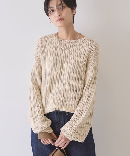 ルーズニットプルオーバー