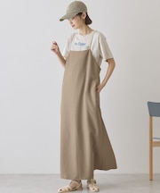 リネンライクIラインキャミワンピース