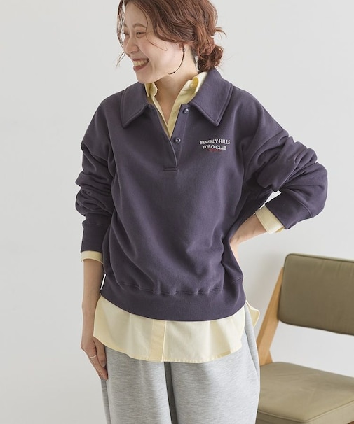 【BEVERLY HILLS POLO CLUB】裏毛ポロスウェット