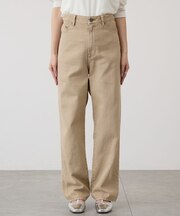 ルーズストレートカラーデニムパンツ