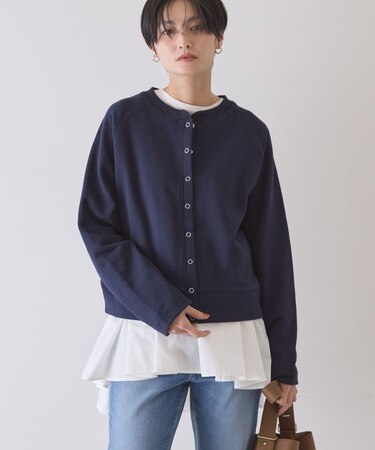 リングドットボタンカーディガン