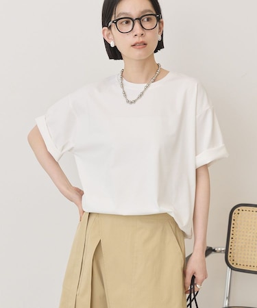 裾ラウンドTシャツ
