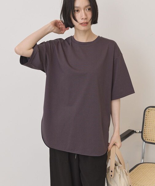 裾ラウンドTシャツ