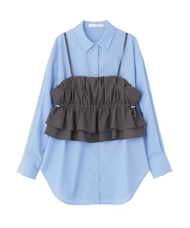 【2点セット・イージーケア】ビスチェ＋シャツ