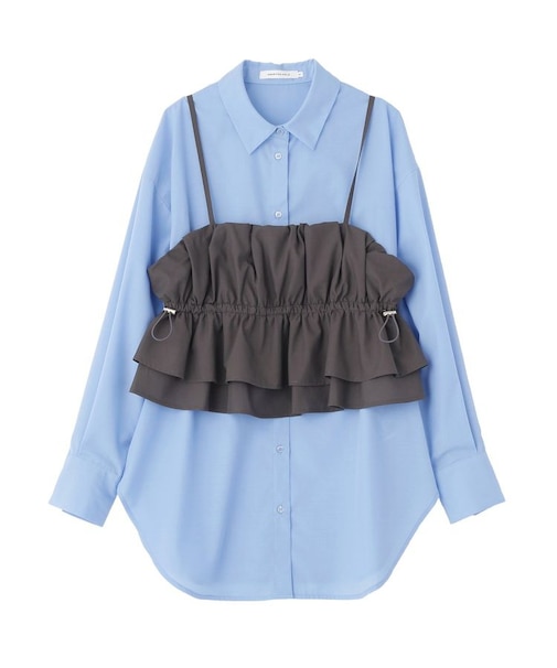 【2点セット・イージーケア】ビスチェ＋シャツ