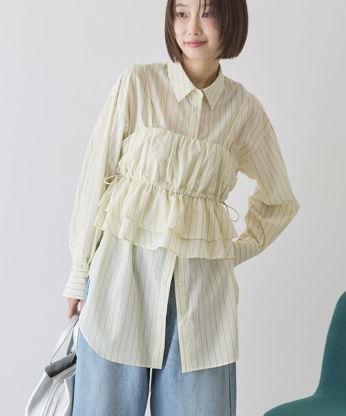 【2点セット・イージーケア】ビスチェ＋シャツ