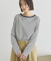 シアーカラーボーダープルオーバー