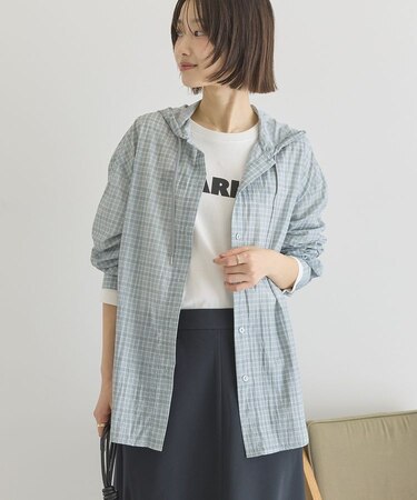 ナイロンフーディーシャツ