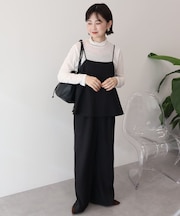 リネンライクビスチェサロペット