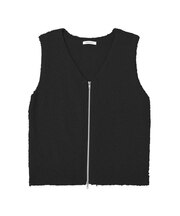 ダブルZIPシャギーニットベスト