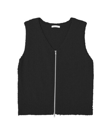 ダブルZIPシャギーニットベスト