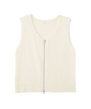 ダブルZIPシャギーニットベスト