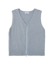 ダブルZIPシャギーニットベスト