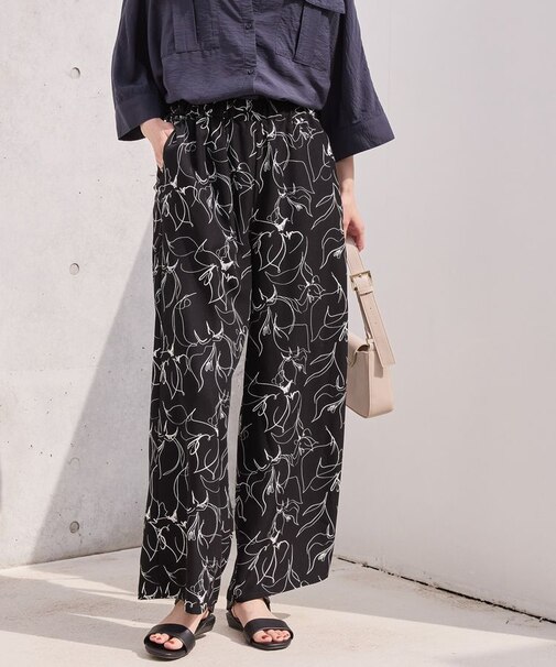 【WEB限定】アソートギャザー柄パンツ