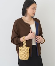 配色シアーカーディガン