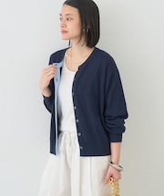 配色シアーカーディガン