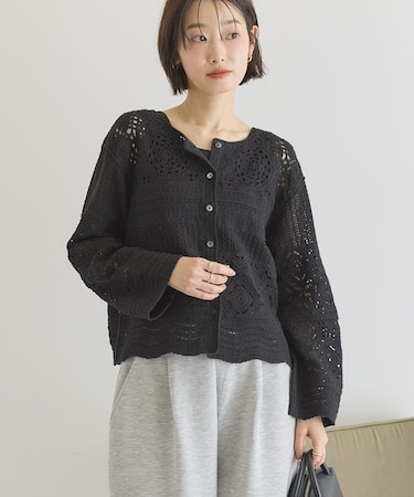 クロシェニットカーディガン