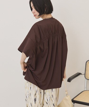 バックギャザーコクーンカットプルオーバー