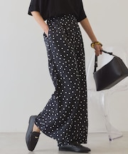 ドットサテンイージーパンツ