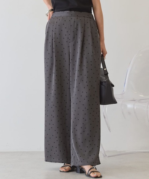 ドットサテンイージーパンツ