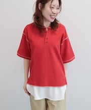 【RUSSELL】ワッフルヘンリーTシャツ