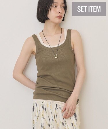 【2点セット】レイヤードデザインタンクトップ