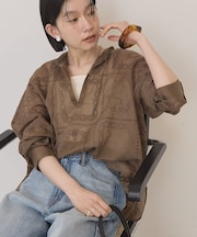 スキッパーレースブラウス